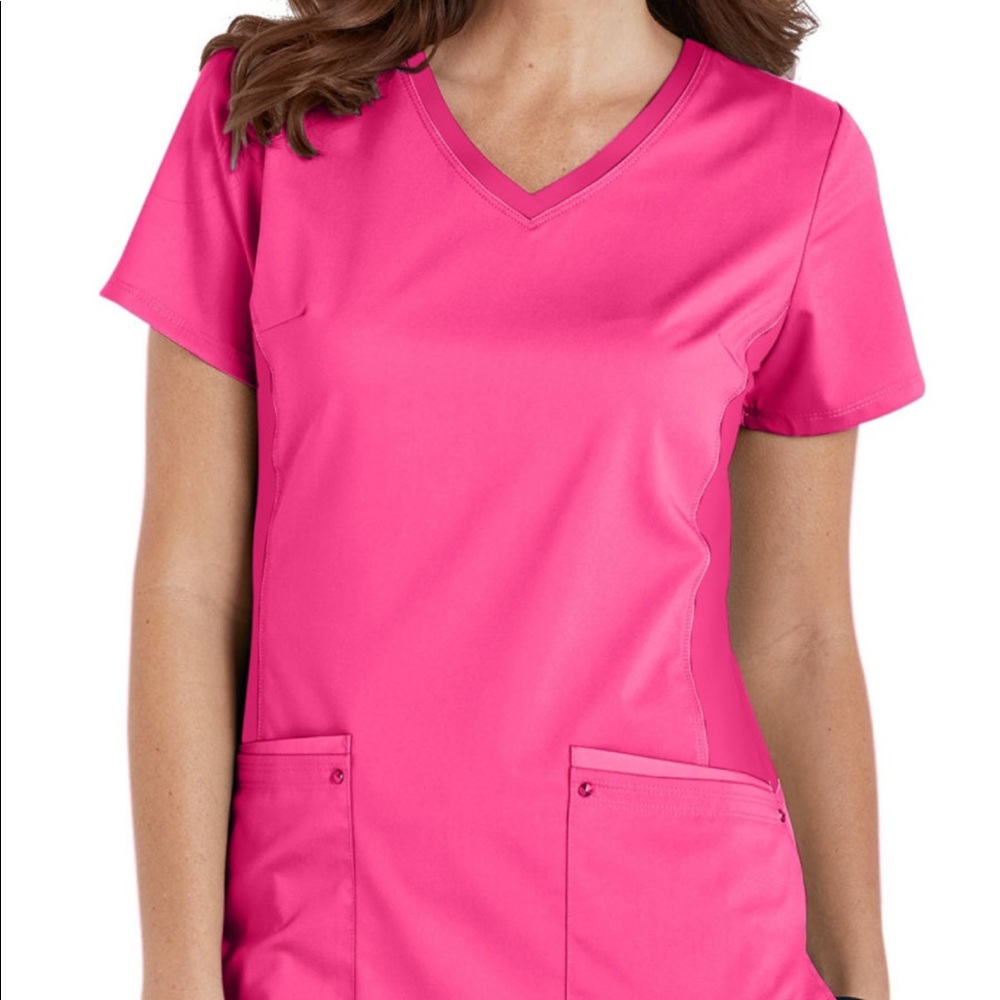 Healing Hands yoga scrub top